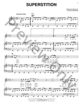 Superstition piano sheet music cover